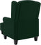 vidaXL Fauteuil met voetenbankje stof donkergroen