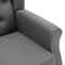 vidaXL Fauteuil met voetenbankje stof lichtgrijs