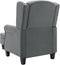 vidaXL Fauteuil met voetenbankje stof lichtgrijs