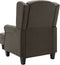 vidaXL Fauteuil met voetenbankje stof taupe