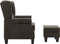 vidaXL Fauteuil met voetenbankje stof taupe