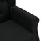 vidaXL Fauteuil met voetenbankje stof zwart