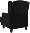vidaXL Fauteuil met voetenbankje stof zwart