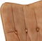 vidaXL Fauteuil met voetensteun canvas bruin