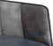 vidaXL Fauteuil met voetensteun echt leer en canvas grijs