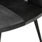 vidaXL Fauteuil met voetensteun echt leer en canvas zwart