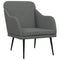 VidaXL Fauteuil - Polyester - 63 x 76 x 80 cm - Donkergrijs