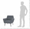 vidaXL Fauteuil staal en stof lichtgrijs