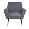 vidaXL Fauteuil staal en stof lichtgrijs