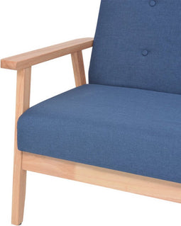 vidaXL Fauteuil stof blauw