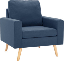 vidaXL Fauteuil stof blauw