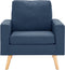 vidaXL Fauteuil stof blauw