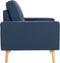 vidaXL Fauteuil stof blauw