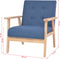 vidaXL Fauteuil stof blauw