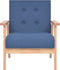 vidaXL Fauteuil stof blauw