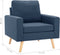 vidaXL Fauteuil stof blauw