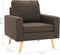 vidaXL Fauteuil stof bruin