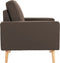 vidaXL Fauteuil stof bruin