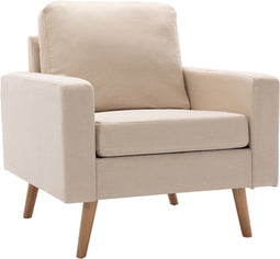 vidaXL Fauteuil stof crème