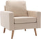 vidaXL Fauteuil stof crème
