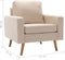 vidaXL Fauteuil stof crème