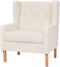 vidaXL Fauteuil stof crèmewit