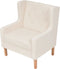 vidaXL Fauteuil stof crèmewit