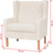 vidaXL Fauteuil stof crèmewit