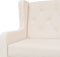 vidaXL Fauteuil stof crèmewit
