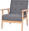 vidaXL Fauteuil stof donkergrijs