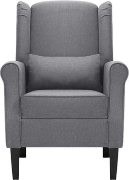 vidaXL Fauteuil stof donkergrijs