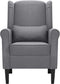 vidaXL Fauteuil stof donkergrijs