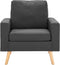 vidaXL Fauteuil stof donkergrijs