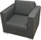 vidaXL Fauteuil stof donkergrijs