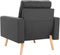 vidaXL Fauteuil stof donkergrijs