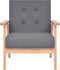 vidaXL Fauteuil stof donkergrijs