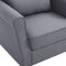 vidaXL Fauteuil stof donkergrijs