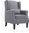 vidaXL Fauteuil stof donkergrijs
