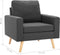 vidaXL Fauteuil stof donkergrijs
