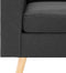 vidaXL Fauteuil stof donkergrijs