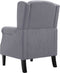 vidaXL Fauteuil stof donkergrijs
