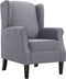 vidaXL Fauteuil stof donkergrijs