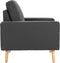 vidaXL Fauteuil stof donkergrijs