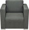 vidaXL Fauteuil stof donkergrijs