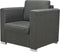 vidaXL Fauteuil stof donkergrijs