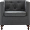 vidaXL Fauteuil stof donkergrijs