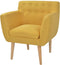 vidaXL Fauteuil stof geel