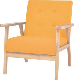 vidaXL Fauteuil stof geel