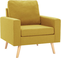 vidaXL Fauteuil stof geel