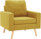 vidaXL Fauteuil stof geel